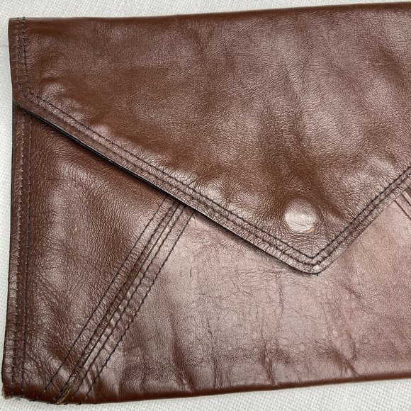 Leather Clutch Envelope Purse Vintage Brazilian - Picture 2 of 12